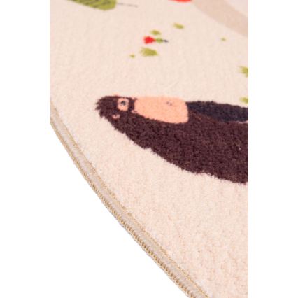 Alfombra antideslizante infantil ARES STREETS 160 cm beige/safari