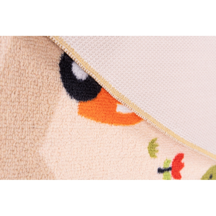 Alfombra antideslizante infantil ARES STREETS 160 cm beige/safari