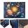 Alfombra antideslizante infantil con estampado 3D 120x160 cm planetas/multicolor