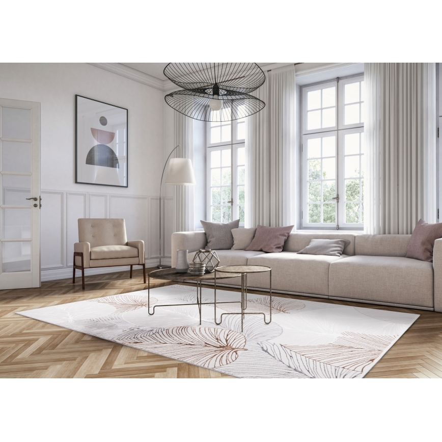 Alfombra CREATION 160x230 cm 1950 g/m2 gris/beige/blanco