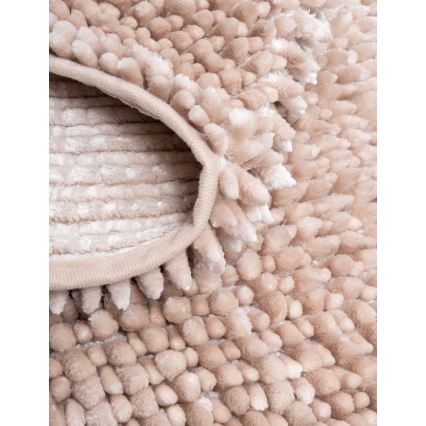 Alfombra de baño antideslizante CHENILLE 50x80 cm beige