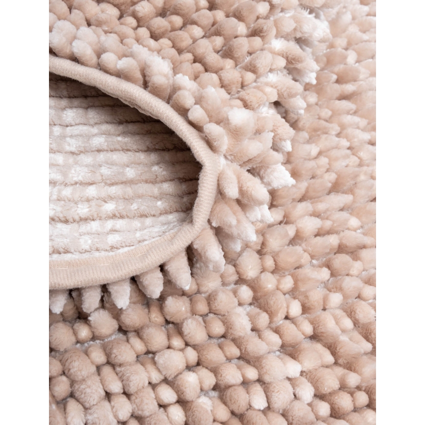 Alfombra de baño antideslizante CHENILLE 50x80 cm beige