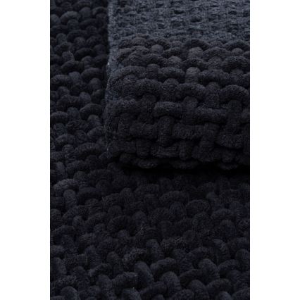 Alfombra de baño BELWEDER 60x100 cm, negra
