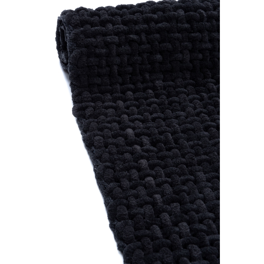 Alfombra de baño BELWEDER 60x100 cm, negra