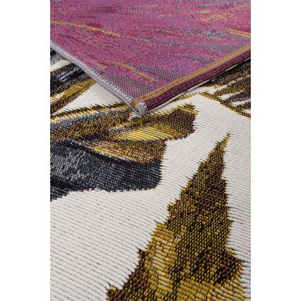 Alfombra de exterior CAPPUCCINO 120x180 cm dorada/gris/blanca