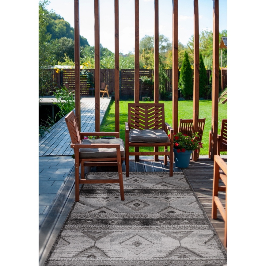 Alfombra de exterior CHIARA 80x150 cm gris