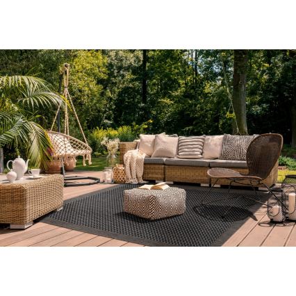 Alfombra de exterior EXPRESS NEW OUTDOOR 160x220 cm antracita/marrón