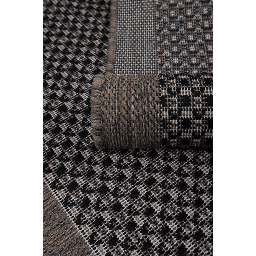Alfombra de exterior EXPRESS NEW OUTDOOR 160x220 cm antracita/marrón