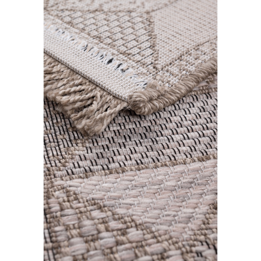 Alfombra de exterior ORIA 120 x 170 cm gris/beige