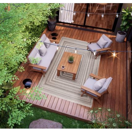 Alfombra de exterior ORIA 200x280 cm gris