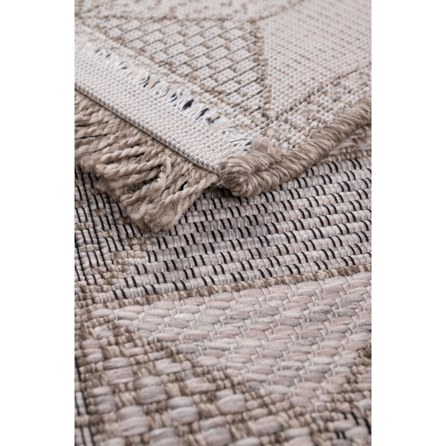 Alfombra de exterior ORIA 70x140 cm gris/beige