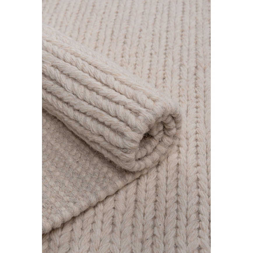 Alfombra FIR WOOL 120x170 cm 2600 g/m2 crema/natural
