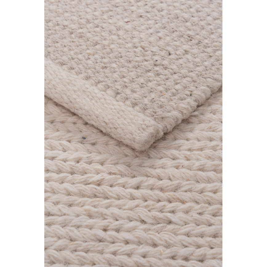 Alfombra FIR WOOL 120x170 cm 2600 g/m2 crema/natural