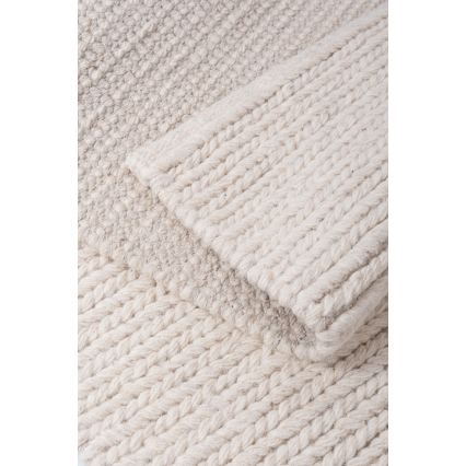 Alfombra FIR WOOL 120x170 cm 2600 g/m2 crema/natural