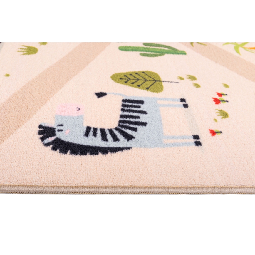 Alfombra infantil antideslizante ARES STREETS 80x150 cm beige/safari