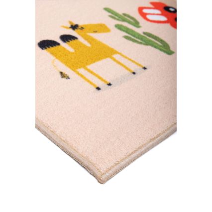 Alfombra infantil antideslizante ARES STREETS 80x150 cm beige/safari