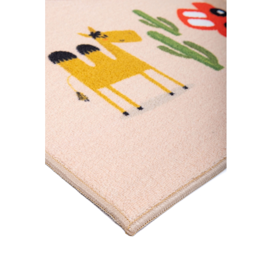 Alfombra infantil antideslizante ARES STREETS 80x150 cm beige/safari