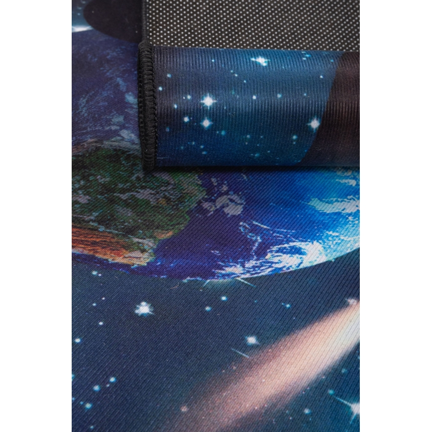 Alfombra infantil antideslizante PRINT 3D 80x150 cm planetas/multicolor