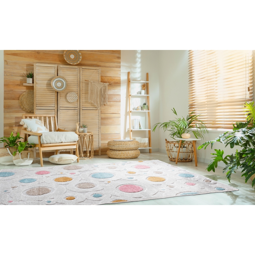 Alfombra infantil PIAR 160x230 cm multicolor/lunares