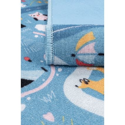 Alfombra infantil STELLA STREETS 100x150 cm azul/ciudad