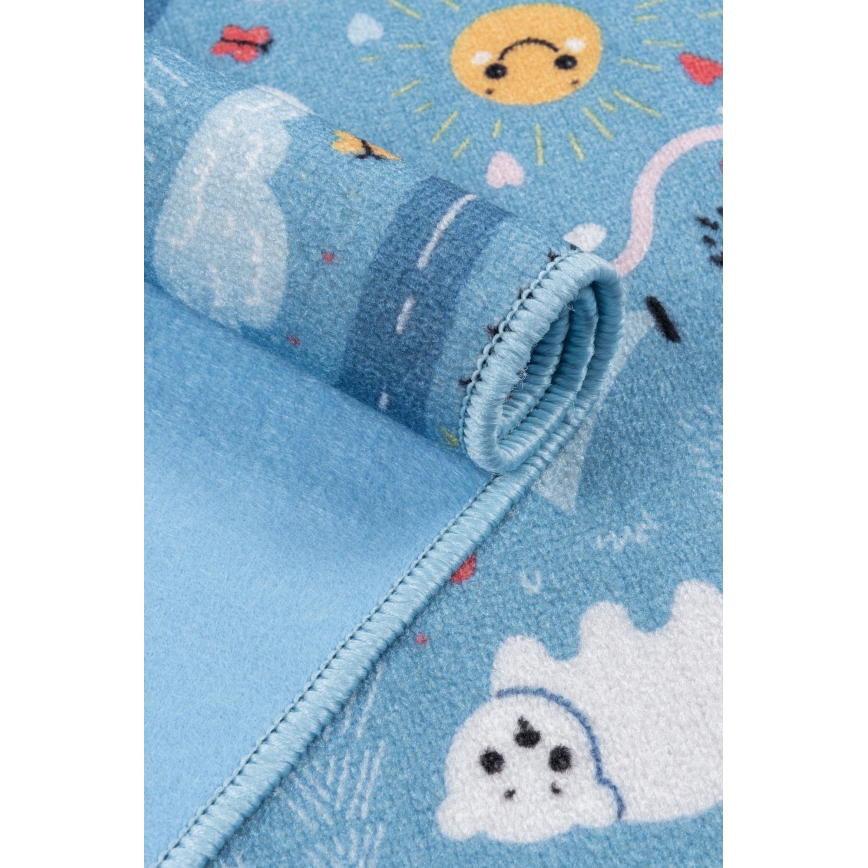 Alfombra infantil STELLA STREETS 100x150 cm azul/ciudad