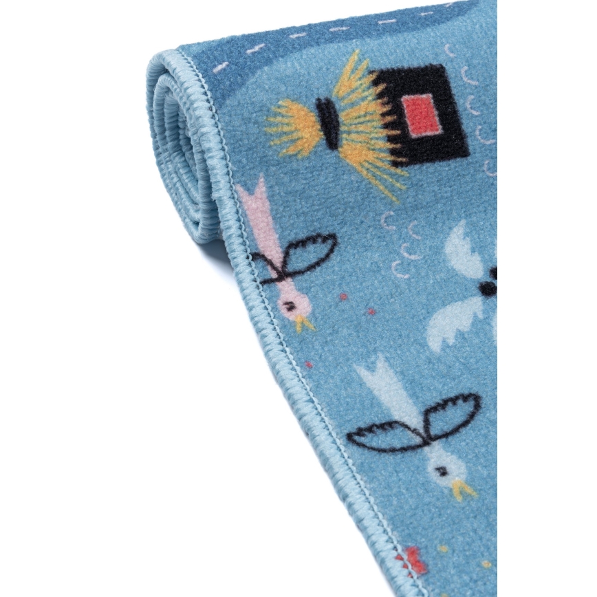 Alfombra infantil STELLA STREETS 100x150 cm azul/ciudad
