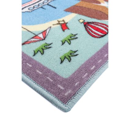 Alfombra infantil STELLA STREETS 100x150 cm turquesa/ciudad