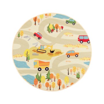 Alfombra infantil STELLA STREETS 120 cm beige/ciudad