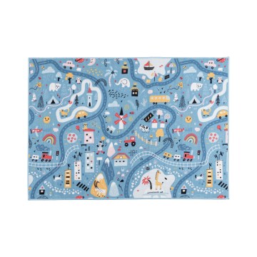 Alfombra infantil STELLA STREETS 120x170 cm azul/ciudad