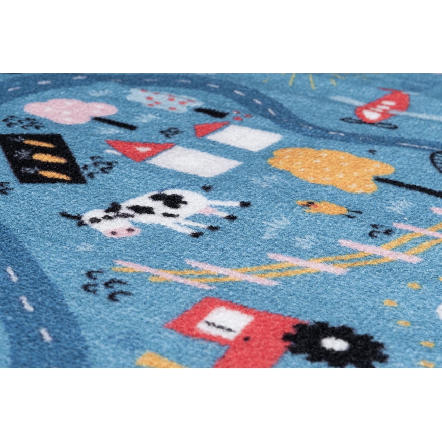 Alfombra infantil STELLA STREETS 120x170 cm azul/ciudad
