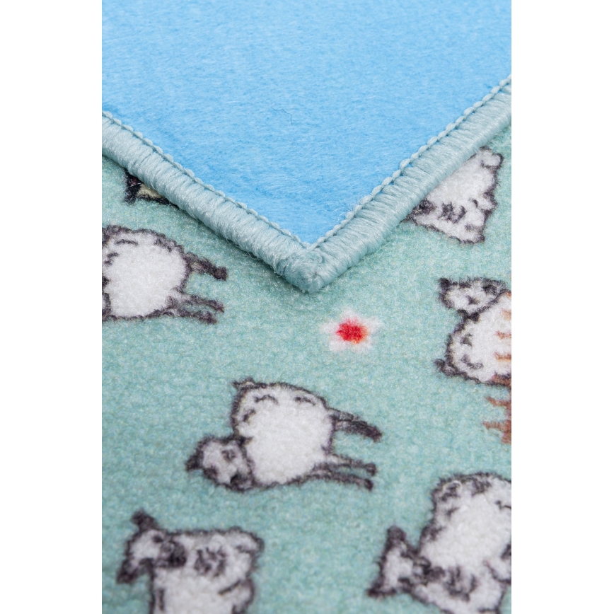 Alfombra infantil STELLA STREETS 80x100 cm turquesa/ciudad