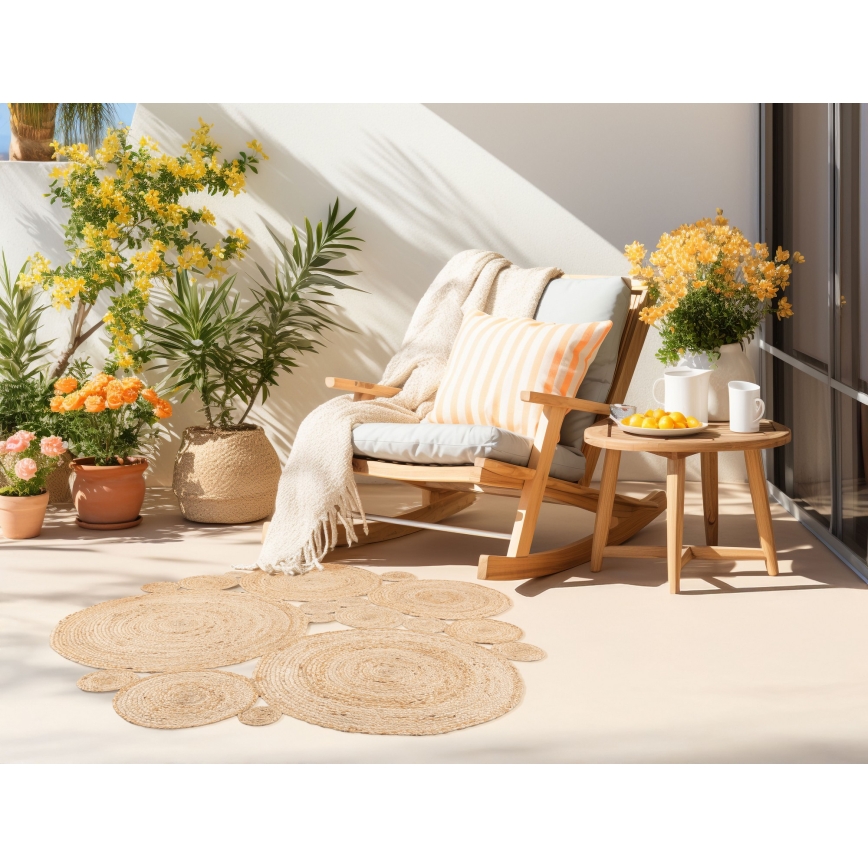 Alfombra JUTA 140 cm beige/natural