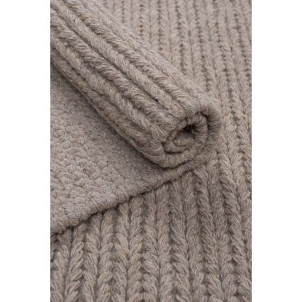 Alfombra natural de lana FIR WOOL, 200x300 cm, 2600 g/m2, beige