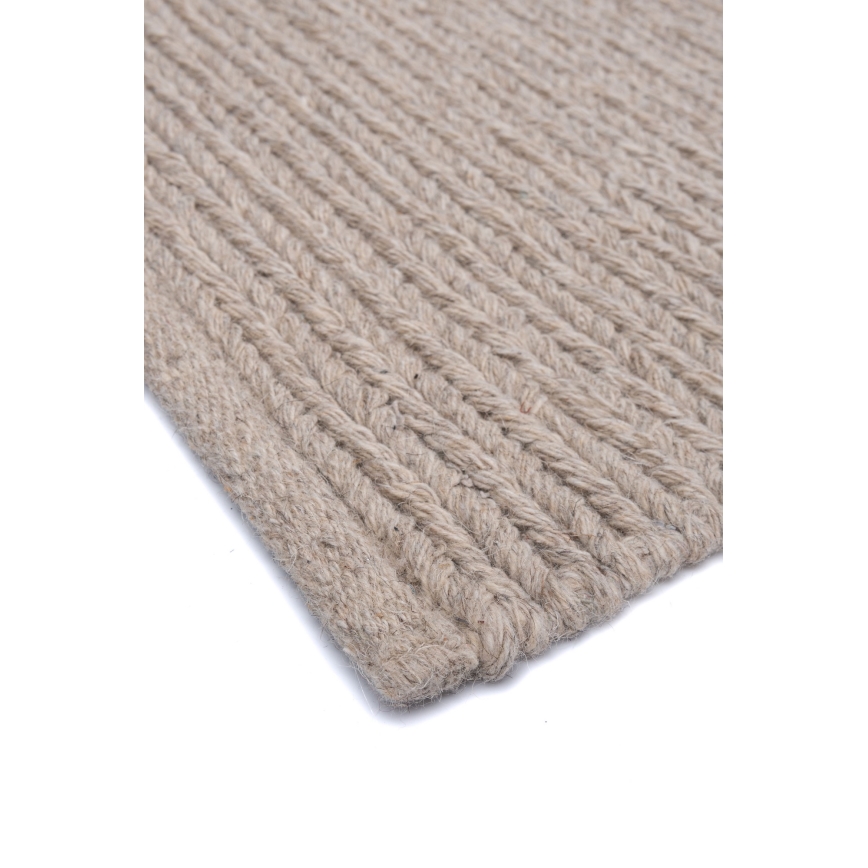 Alfombra natural de lana FIR WOOL, 200x300 cm, 2600 g/m2, beige