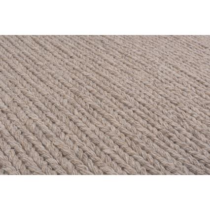 Alfombra natural de lana FIR WOOL, 200x300 cm, 2600 g/m2, beige