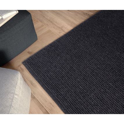 Alfombra natural FIR WOOL 120x170 cm 2600 g/m2 antracita