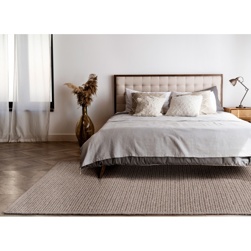 Alfombra natural FIR WOOL 120x170 cm 2600 g/m2 beige