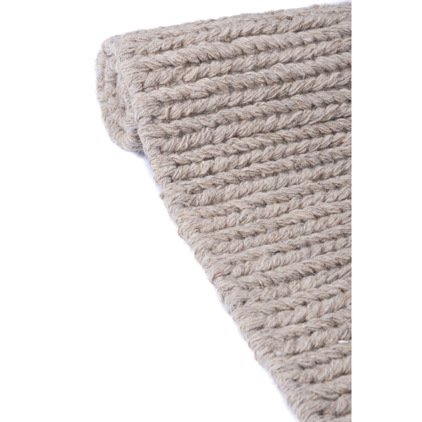 Alfombra natural FIR WOOL 120x170 cm 2600 g/m2 beige