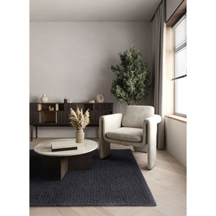 Alfombra natural FIR WOOL 160x230 cm 2600 g/m2 antracita