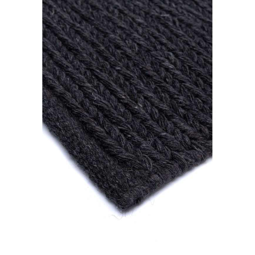 Alfombra natural FIR WOOL 160x230 cm 2600 g/m2 antracita