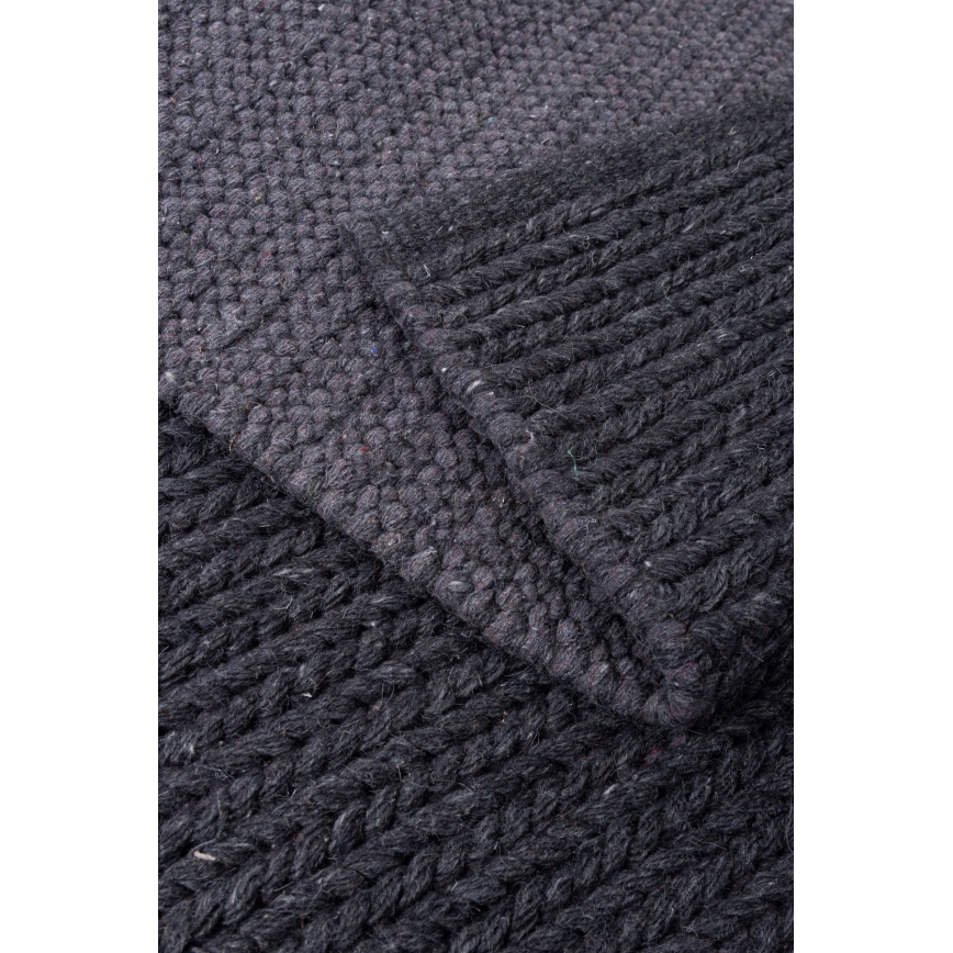 Alfombra natural FIR WOOL 160x230 cm 2600 g/m2 antracita