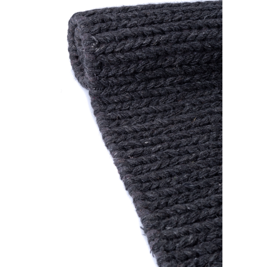 Alfombra natural FIR WOOL 160x230 cm 2600 g/m2 antracita