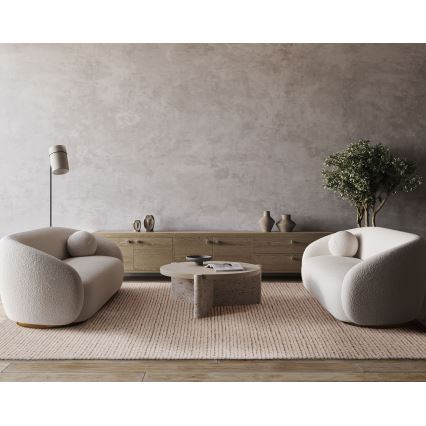 Alfombra natural FIR WOOL 160x230 cm 2600 g/m2 crema
