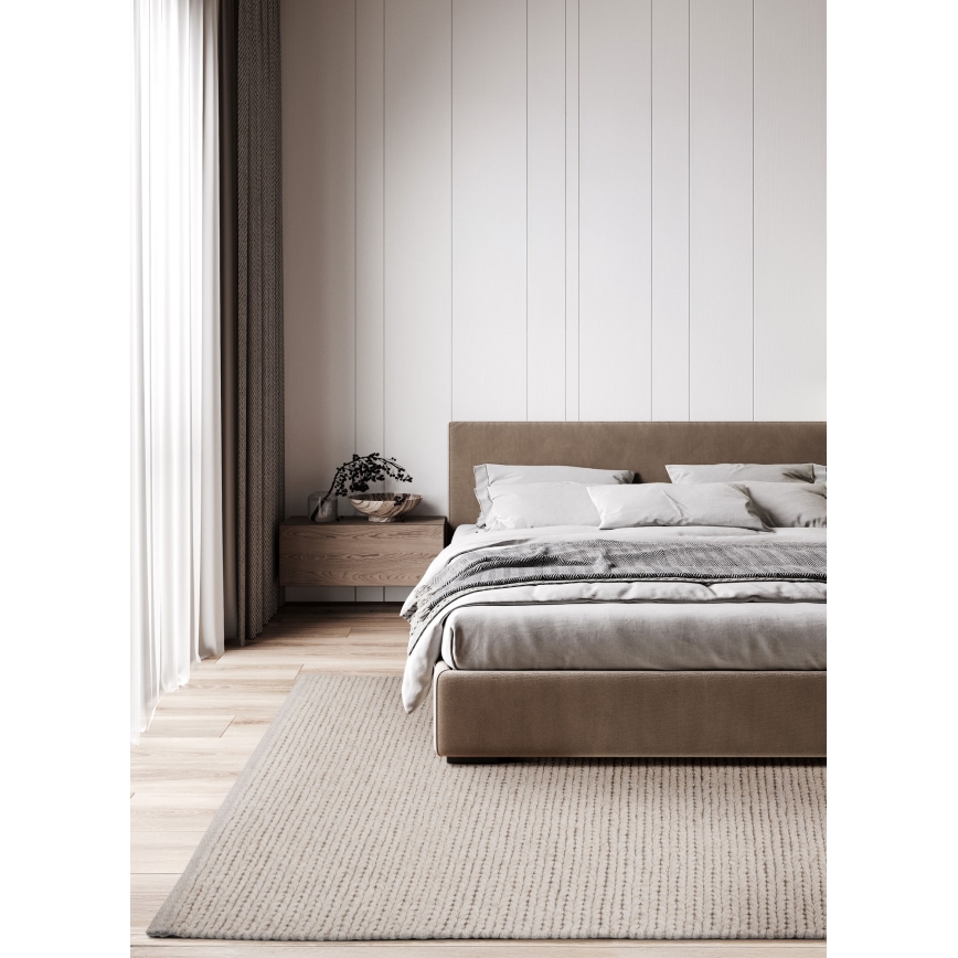 Alfombra natural FIR WOOL 160x230 cm 2600 g/m2 crema