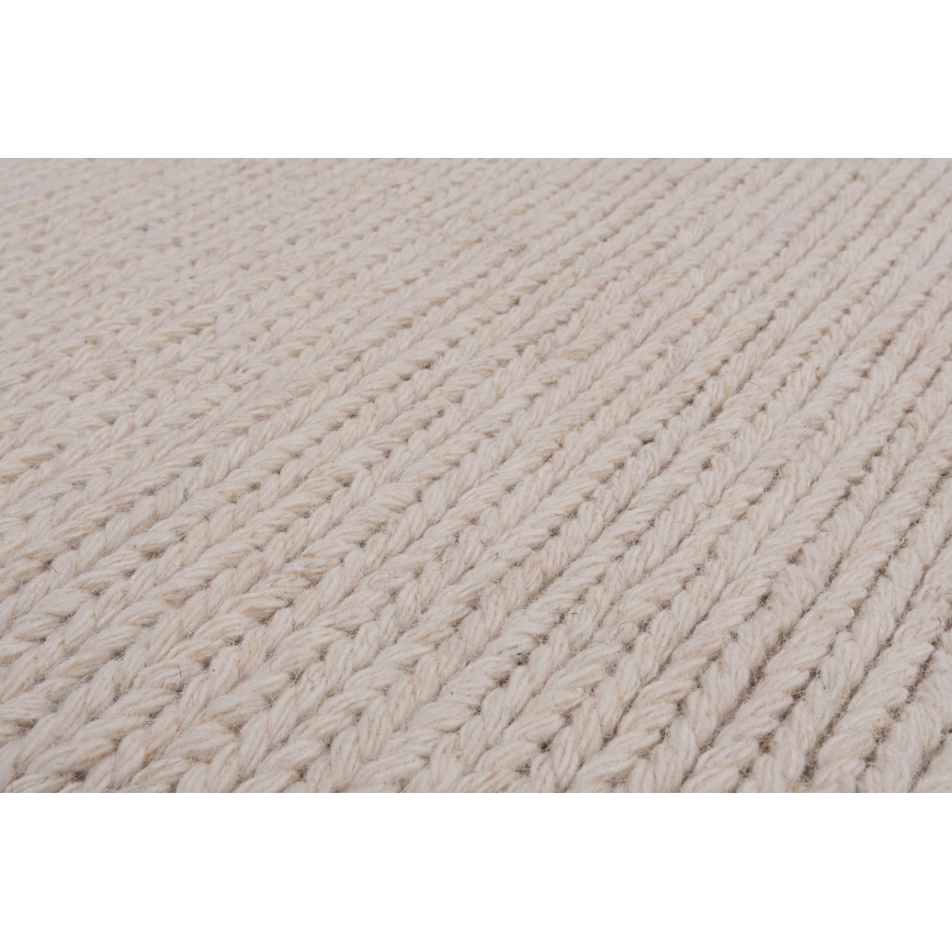 Alfombra natural FIR WOOL 160x230 cm 2600 g/m2 crema