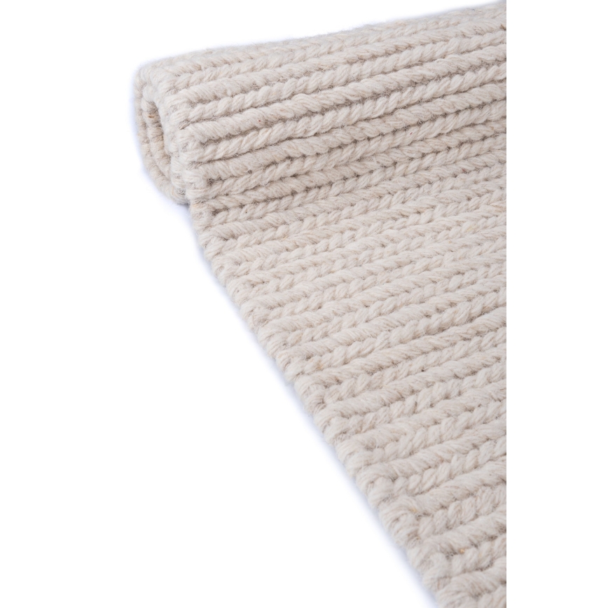 Alfombra natural FIR WOOL 160x230 cm 2600 g/m2 crema
