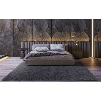Alfombra natural FIR WOOL 70x140 cm 2600 g/m2 antracita