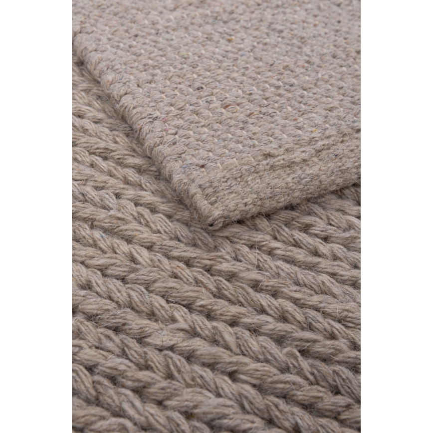 Alfombra natural FIR WOOL 70x140 cm 2600 g/m2 beige