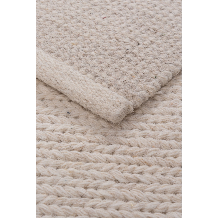 Alfombra natural FIR WOOL 70x140 cm 2600 g/m2 crema