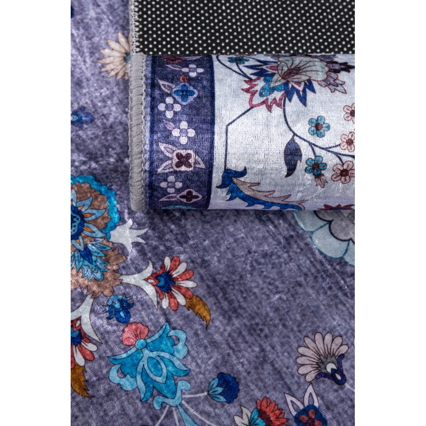 Alfombra oriental antideslizante PRINT SHINE 120x170 cm azul